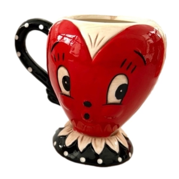 Johanna Parker Design Sweetheart Mug NEW Red White Black Valentines Day - Picture 1 of 8
